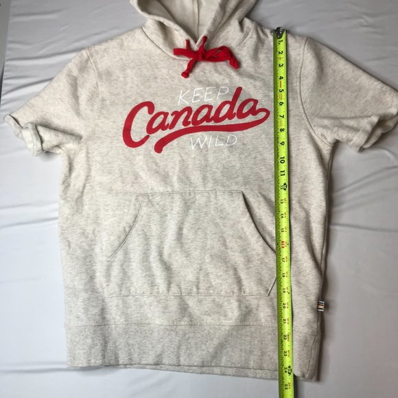 Hudson's Bay Co Sweatshirt Short Sleeve "KEEP CANADA WILD" Text on Front Small - Picture 13 of 14